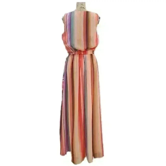 DONNA RICCO Multi Color/Nude Maxi Gown Dress, Women's 10 - Picture 7 of 14